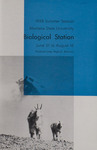Biological Station Summer Session, 1958 by Montana State University (Missoula, Mont.) and Flathead Lake Biological Station