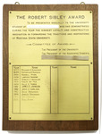 RG94-089: Robert Sibley Award Plaque by University of Montana--Missoula.