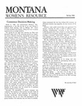 The Montana Women's Resource, Spring 1986 by University of Montana (Missoula, Mont. : 1965-1994). Women's Resource Center