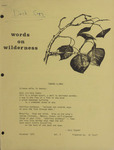 Words on Wilderness, November 1975