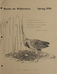 Words on Wilderness, Spring 1976