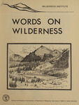 Words on Wilderness, [Autumn] 1985