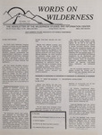 Words on Wilderness, December 1987