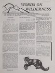 Words on Wilderness, June 1988 by University of Montana (Missoula, Mont. : 1965-1994). Wilderness Institute and University of Montana (Missoula, Mont. : 1965-1994). Wilderness Studies and Information Center